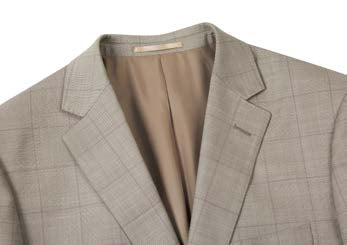 Beige Striped 100% Wool 2-Piece Suit | Classic Fit