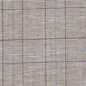 Beige & Brown Windowpane 2-Piece Suit | Slim Fit