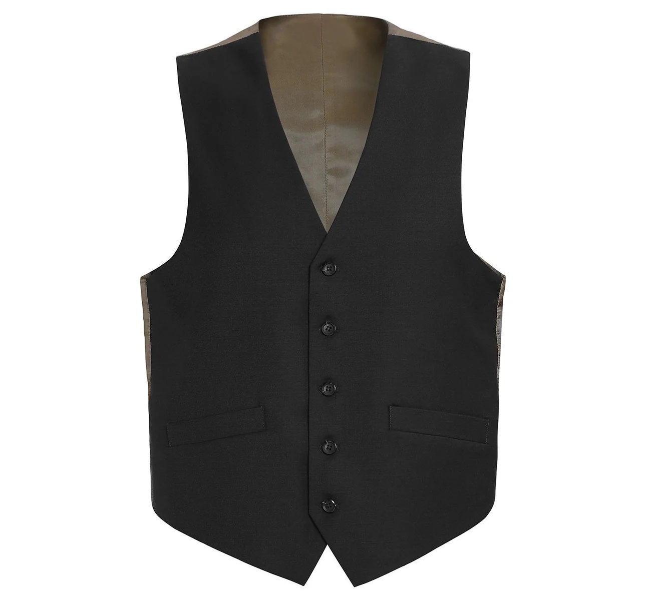 Wool Black Suit Vest Separate