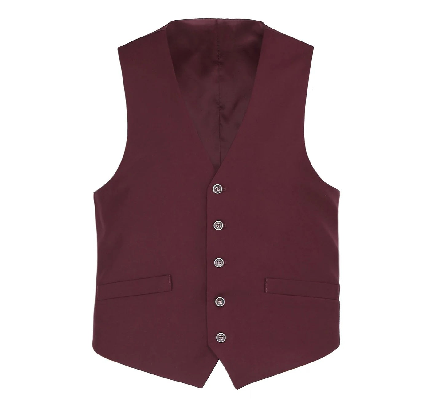 Burgundy Classic Suit Vest Separate