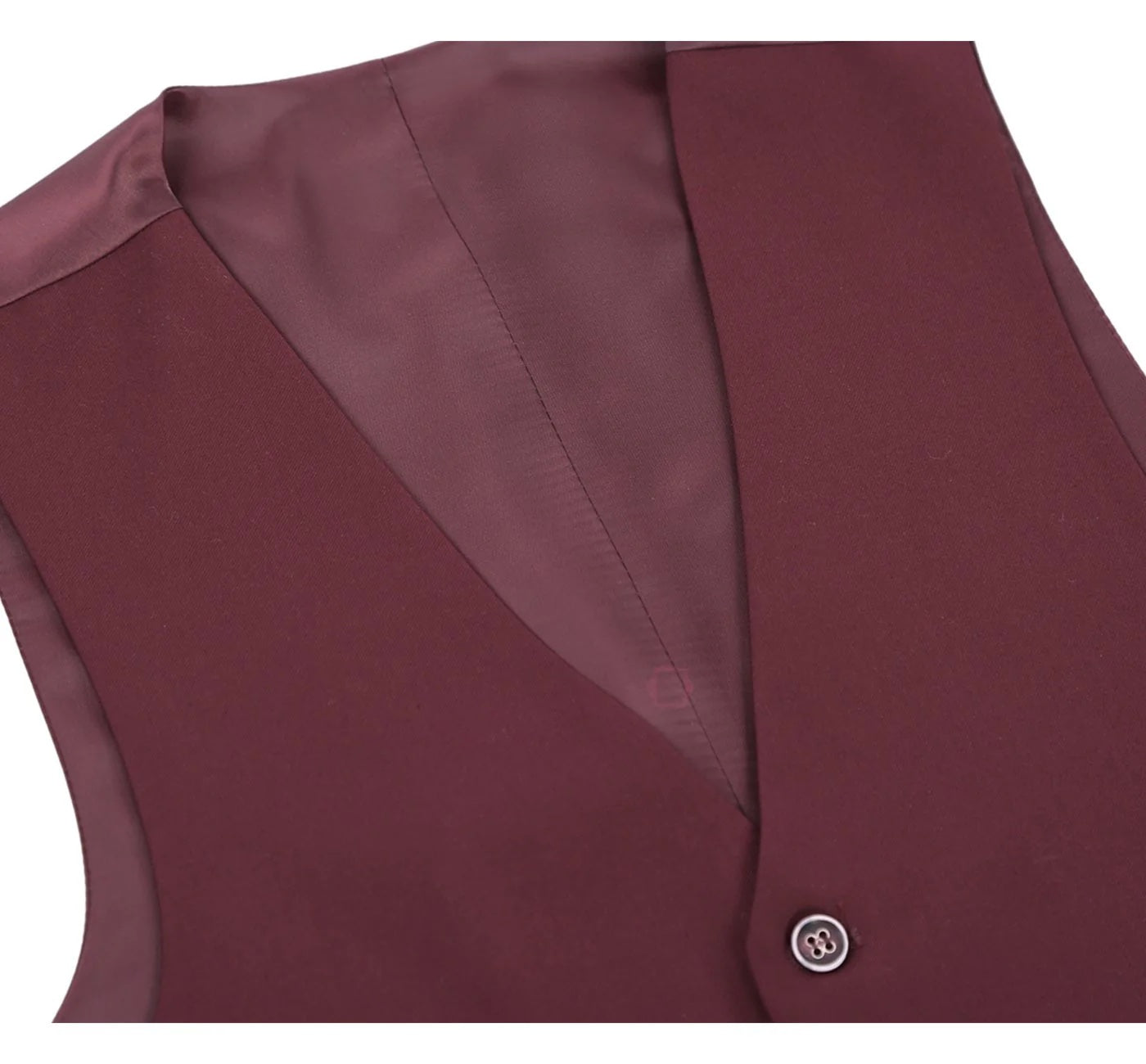 Burgundy Classic Suit Vest Separate