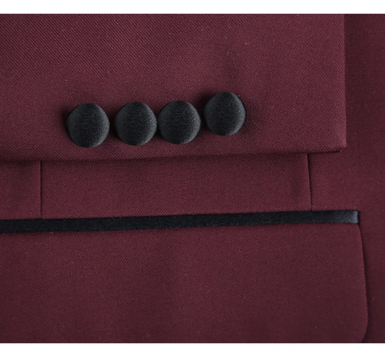 Slim Fit 2-Piece Shawl Lapel Tuxedo Suit Burgundy