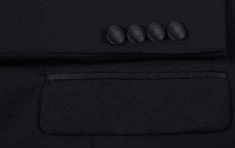 Black Slim Fit Double Breasted Tuxedo