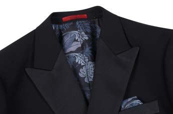 Black Slim Fit Double Breasted Tuxedo