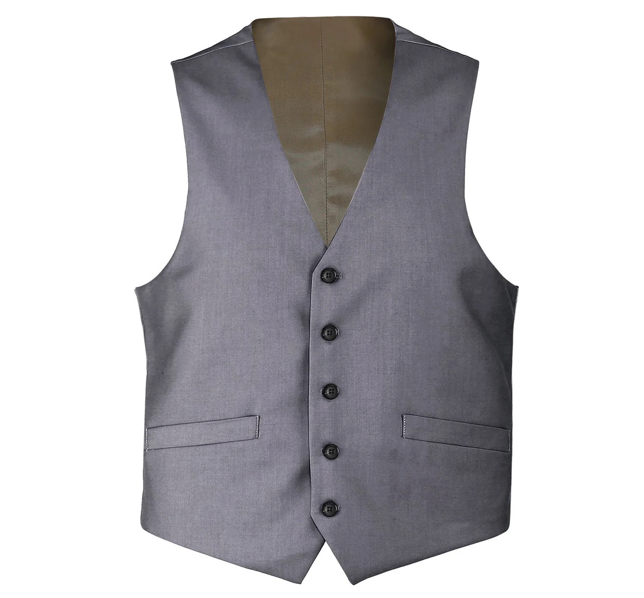 Wool Dark Gray Suit Vest Separate