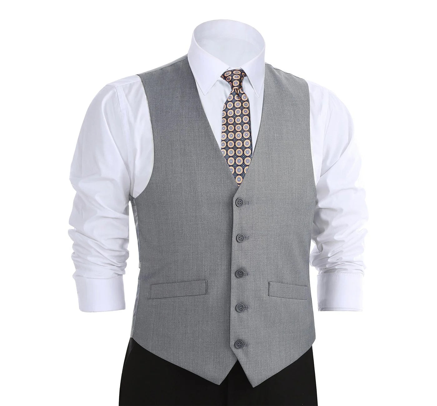 Gray Classic Suit Vest Separate