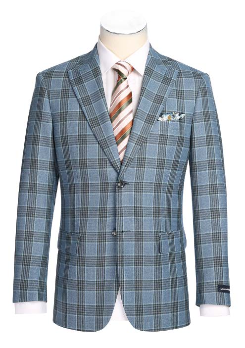 Slim Fit Sport Coat Baby Blue 100% Wool S/S 2025 | 565-14