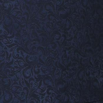 Patterned Slim Fit Tuxedo Jacket w/ Fabric Shawl Navy