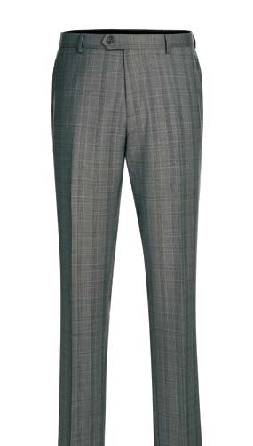 Gray Plaid Wool 2-Piece Suit | Classic Fit