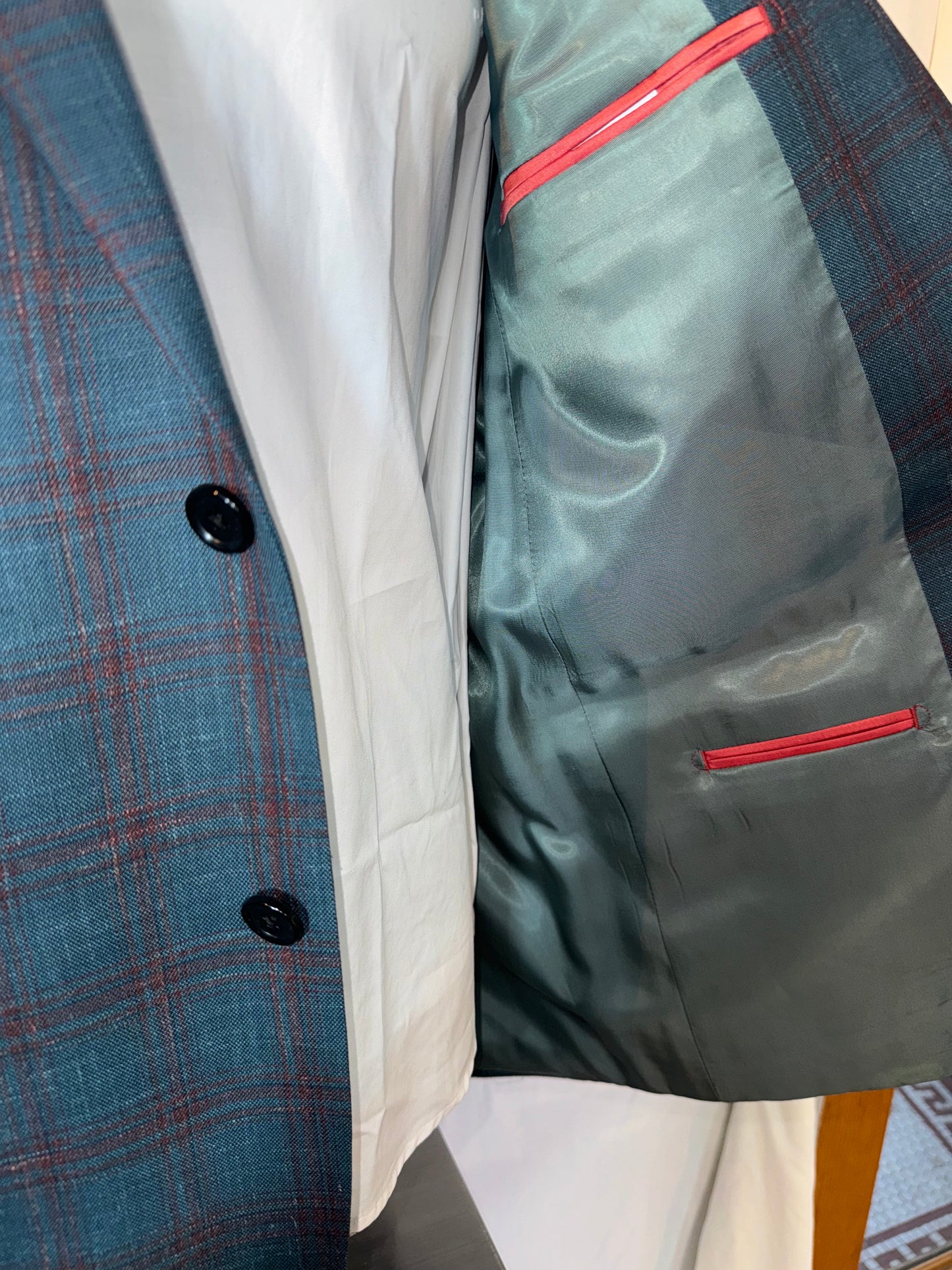 Green, Blue, & Red Plaid Sport Coat
