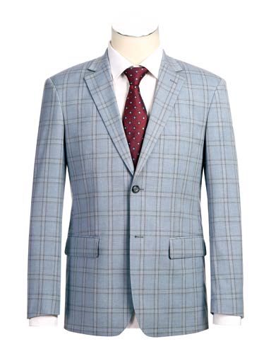 Light Blue Windowpane 2-Piece Suit | Slim Fit (Copy)