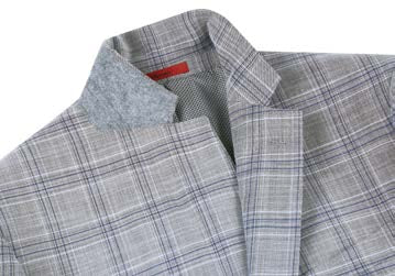 Light Gray & Blue Plaid 2-Piece Suit | Classic Fit