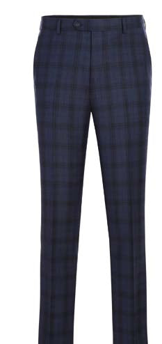Dark Navy Plaid 2-Piece Suit | Slim Fit