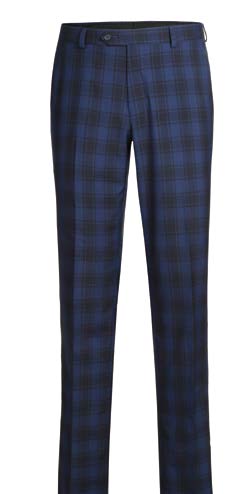 Blue & Black Plaid 2-Piece Suit | Slim Fit
