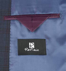 Navy Plaid 100% Wool 2-Piece Suit | Classic Fit