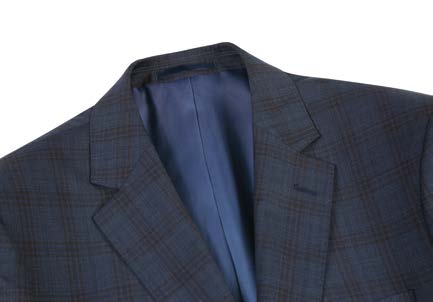 Navy Plaid 100% Wool 2-Piece Suit | Classic Fit