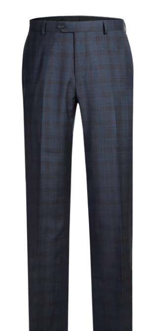 Navy Plaid 100% Wool 2-Piece Suit | Classic Fit