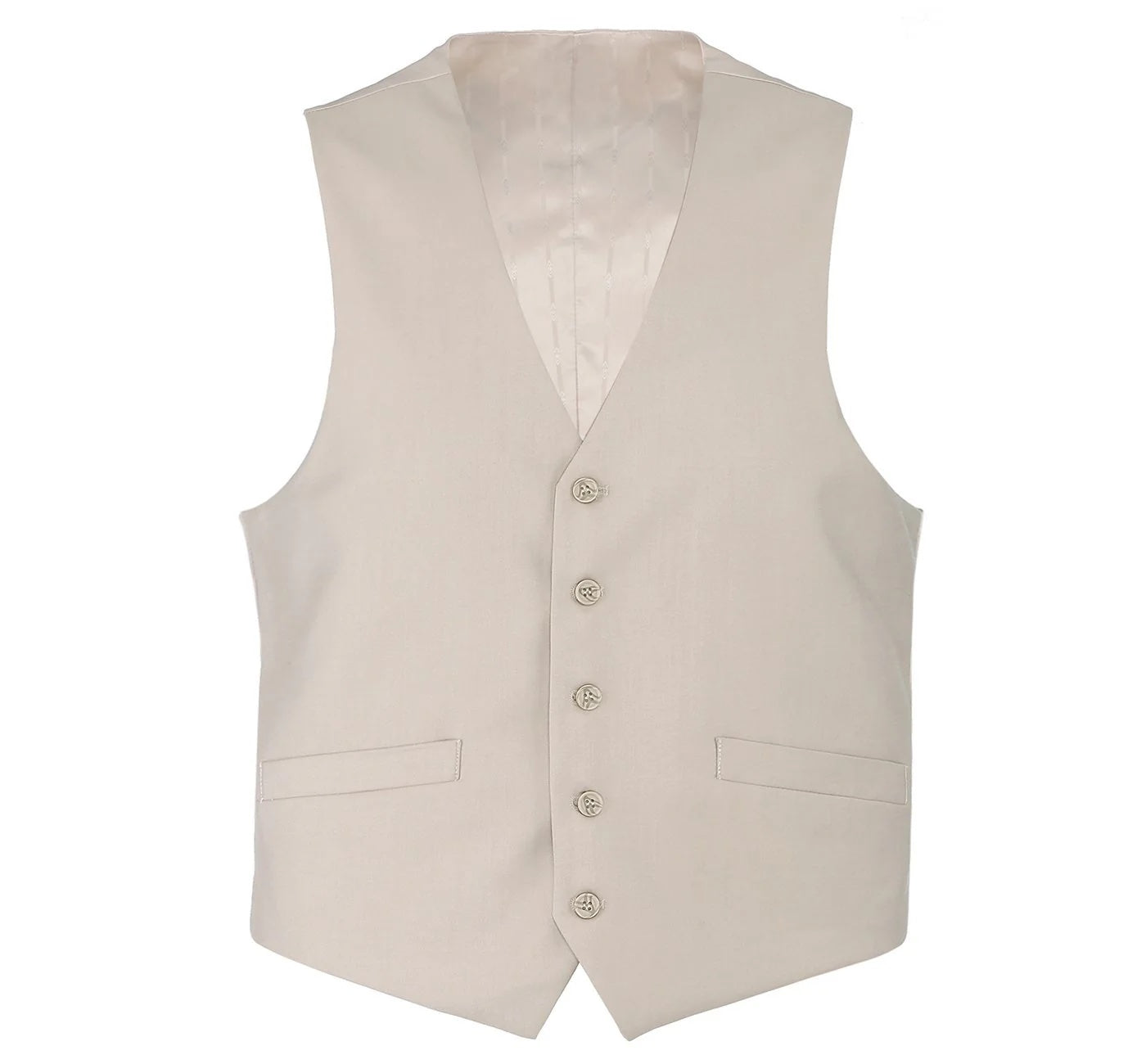 Beige Classic Suit Vest Separate