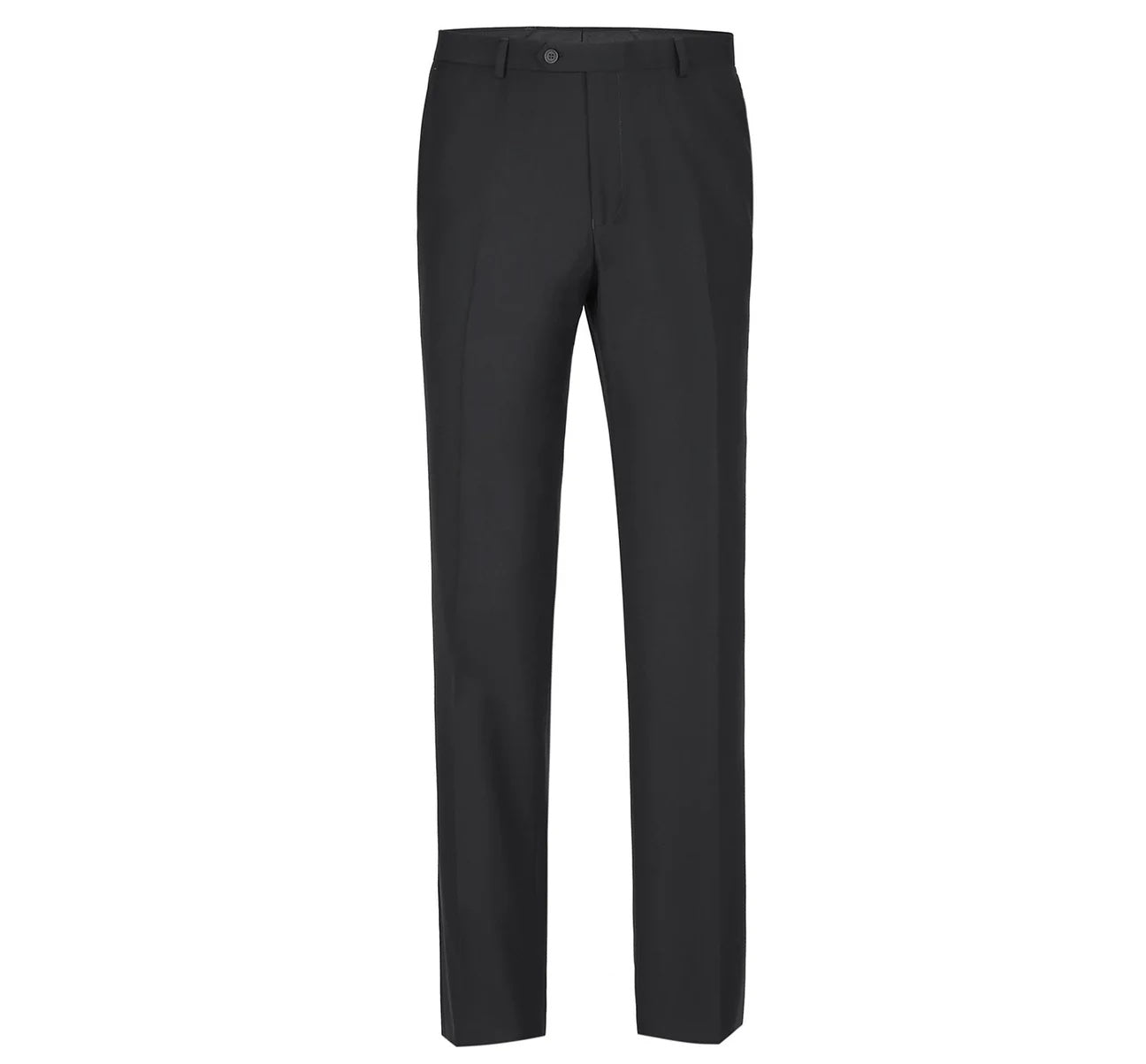 Wool Flat Front Suit Pant Black