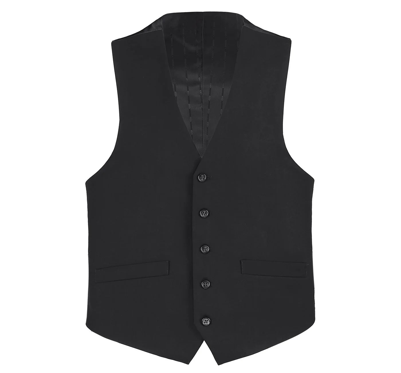 Black Classic Suit Vest Separate