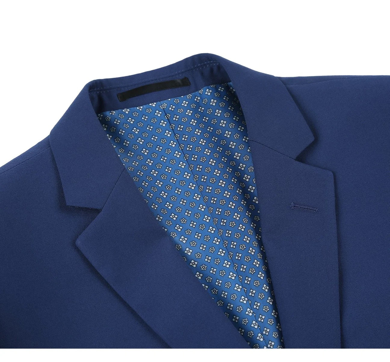 Blue 2-Piece Single Breasted Notch Lapel Suit