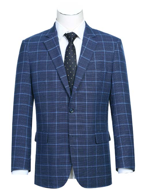 Classic Fit Sport Coat Navy & Blue Checkered S/S 2025 | 294-22