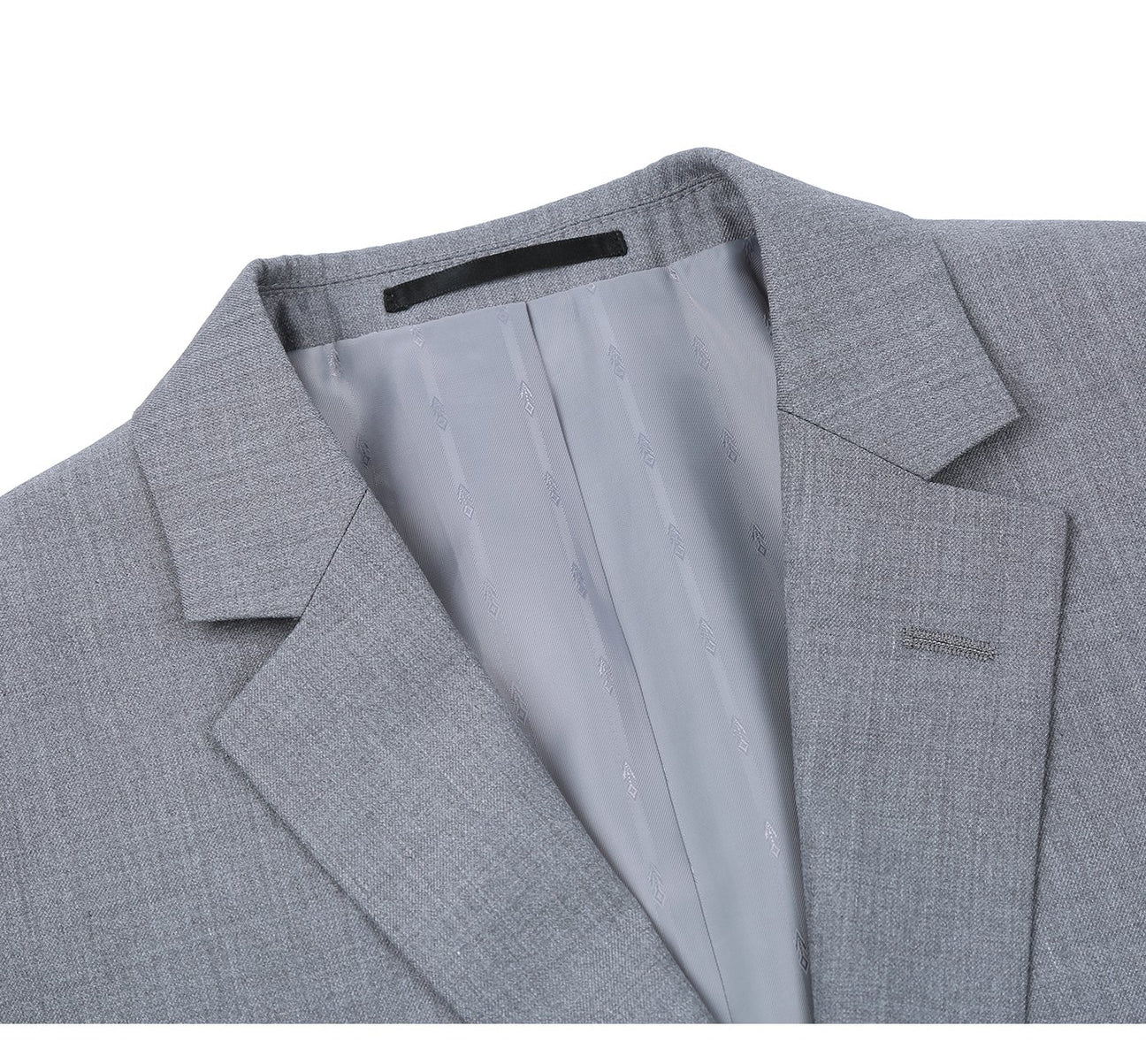 Light Gray 2-Piece Single Breasted Notch Lapel Suit