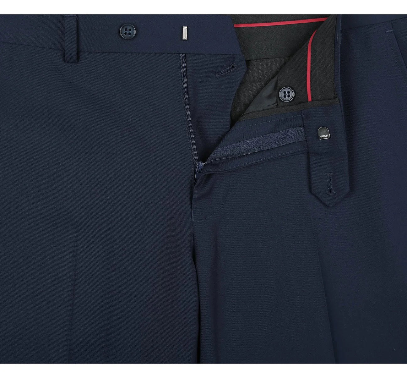 Wool Flat Front Suit Pant Navy