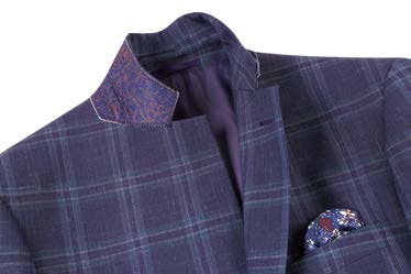 Slim Fit Sport Coat Navy & Purple Plaid S/S 2025 | 565-6