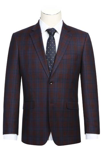 Slim Fit Sport Coat Red & Blue S/S 2025 | 294-24