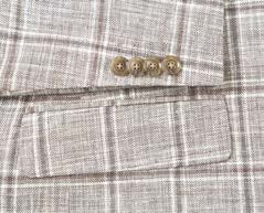 Slim Fit Sport Coat Beige & Brown Plaid S/S 2025 | 610-9