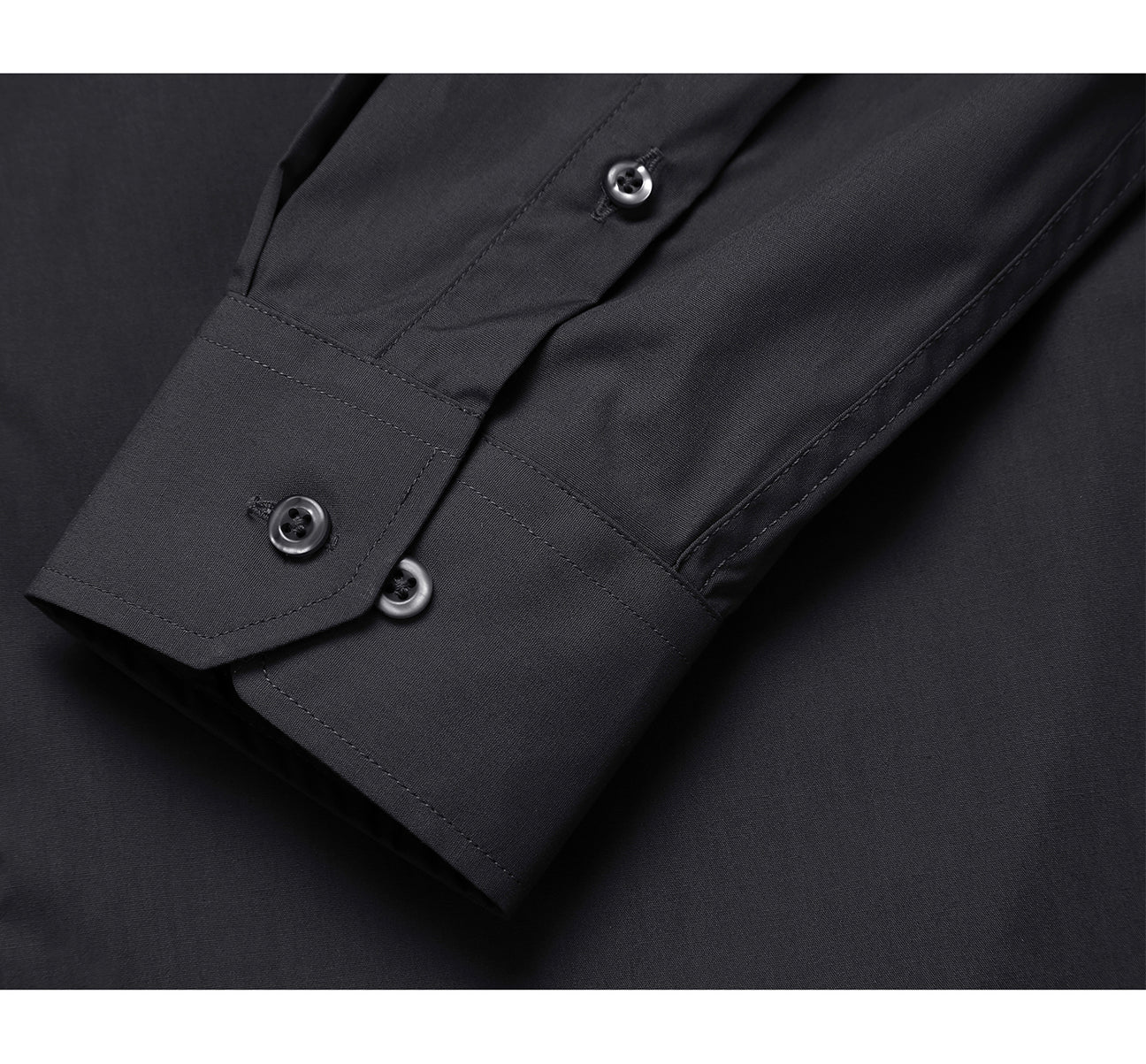 Black Cotton Dress Shirt