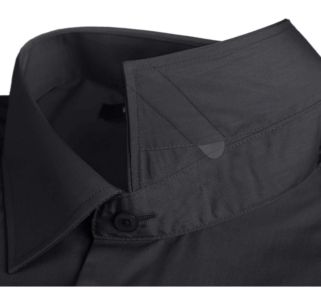 Black Cotton Dress Shirt