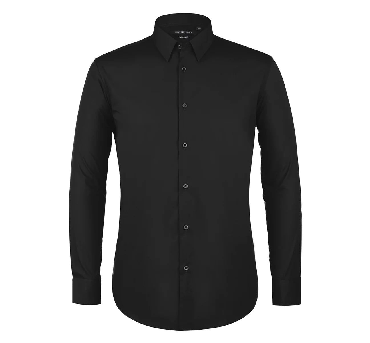 Black Cotton Dress Shirt