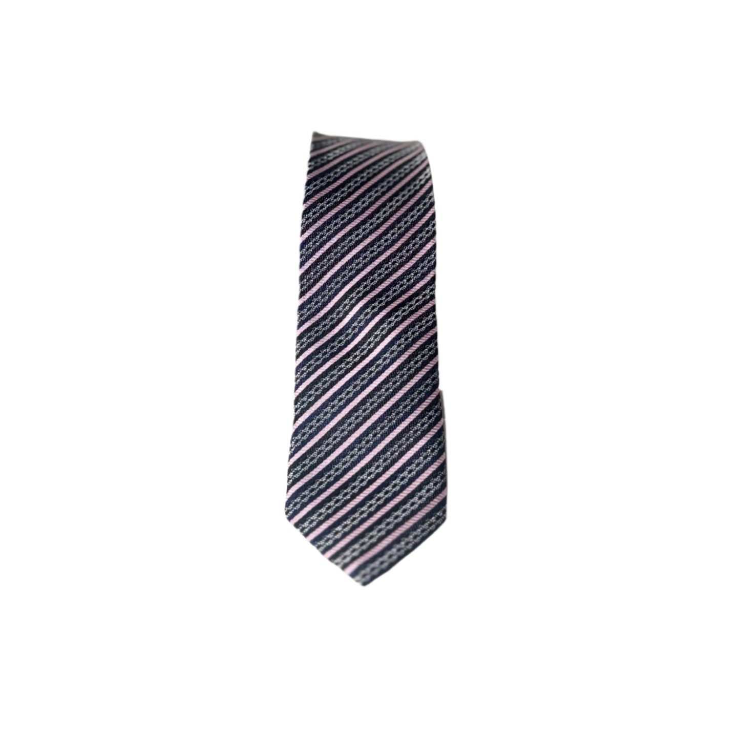 Black & Pink Striped Classic Tie