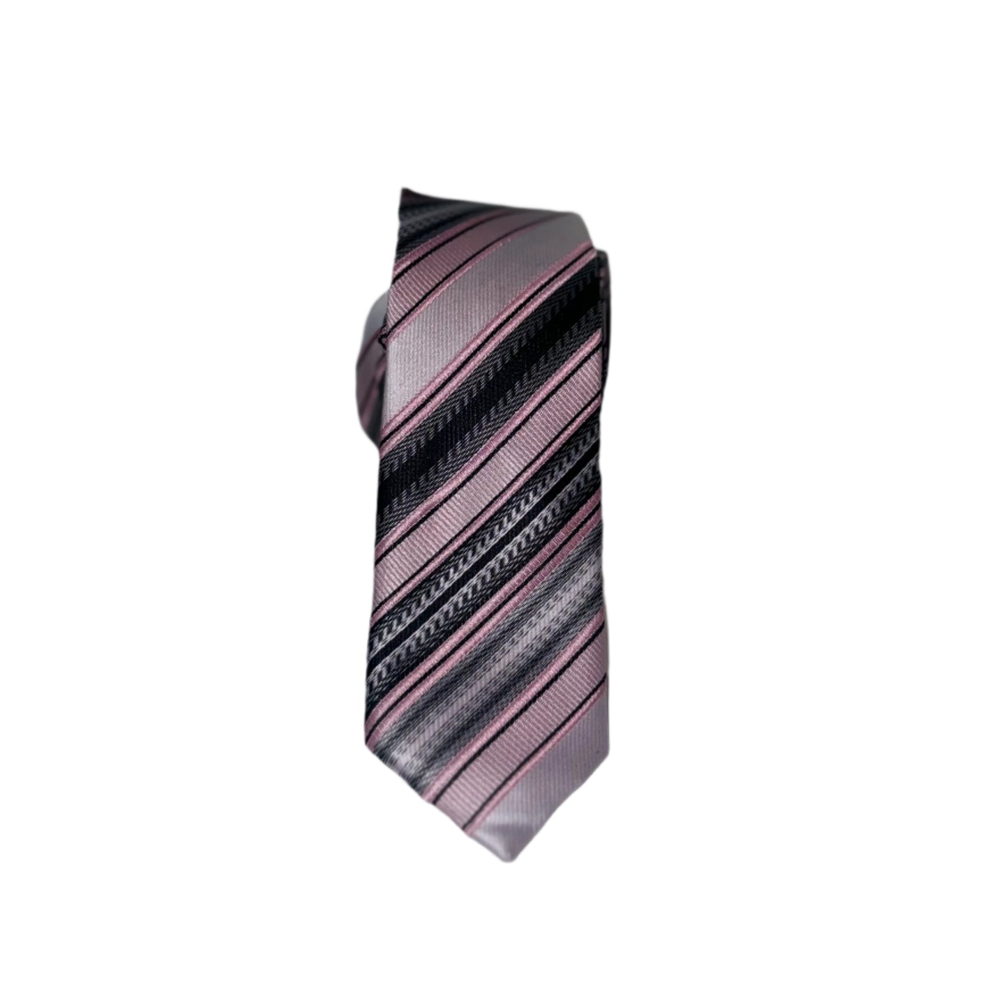 Pink & Black Striped Classic Tie