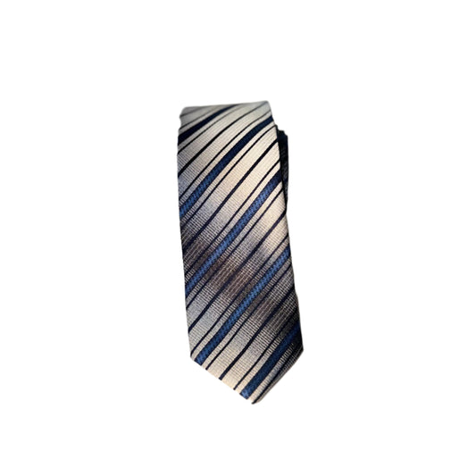 Blue and Black Striped Classic Tie