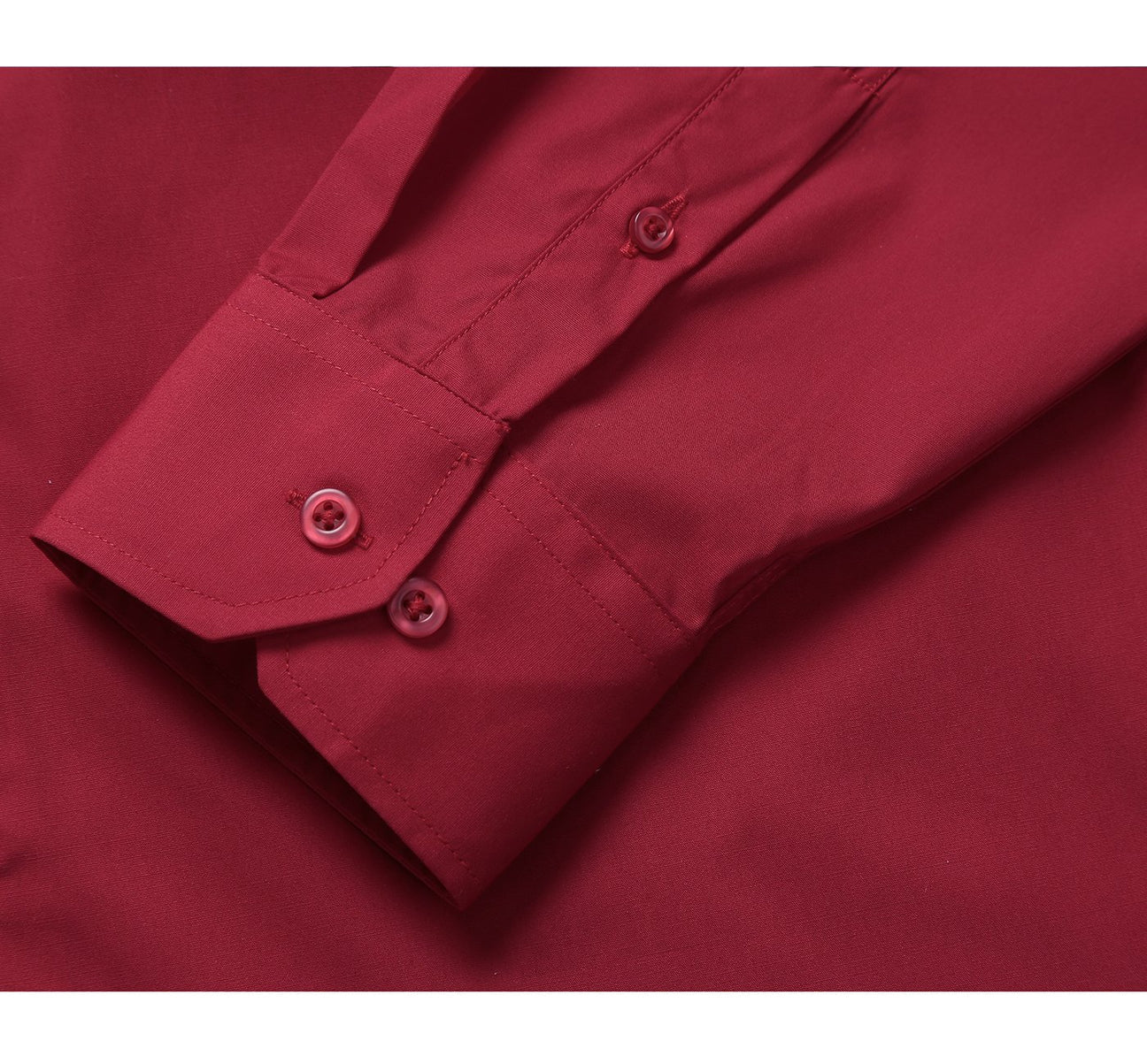 Spread Collar Dress Shirt Brick Red