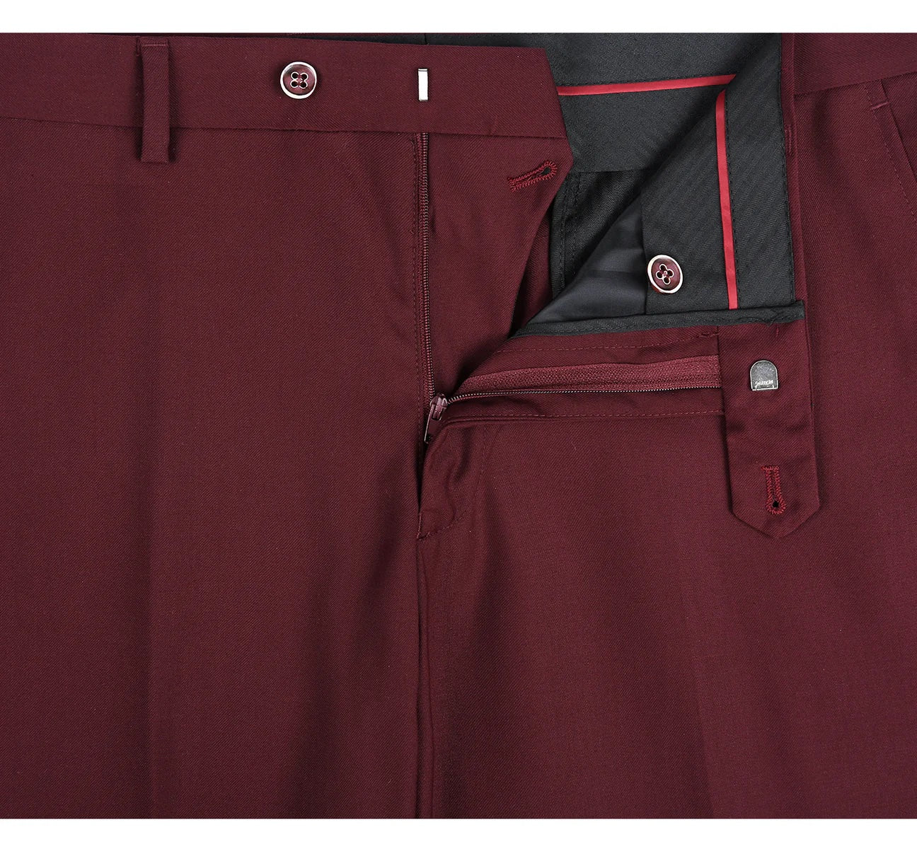 Flat Front Suit Pant Burgundy (Slim Fit Only)