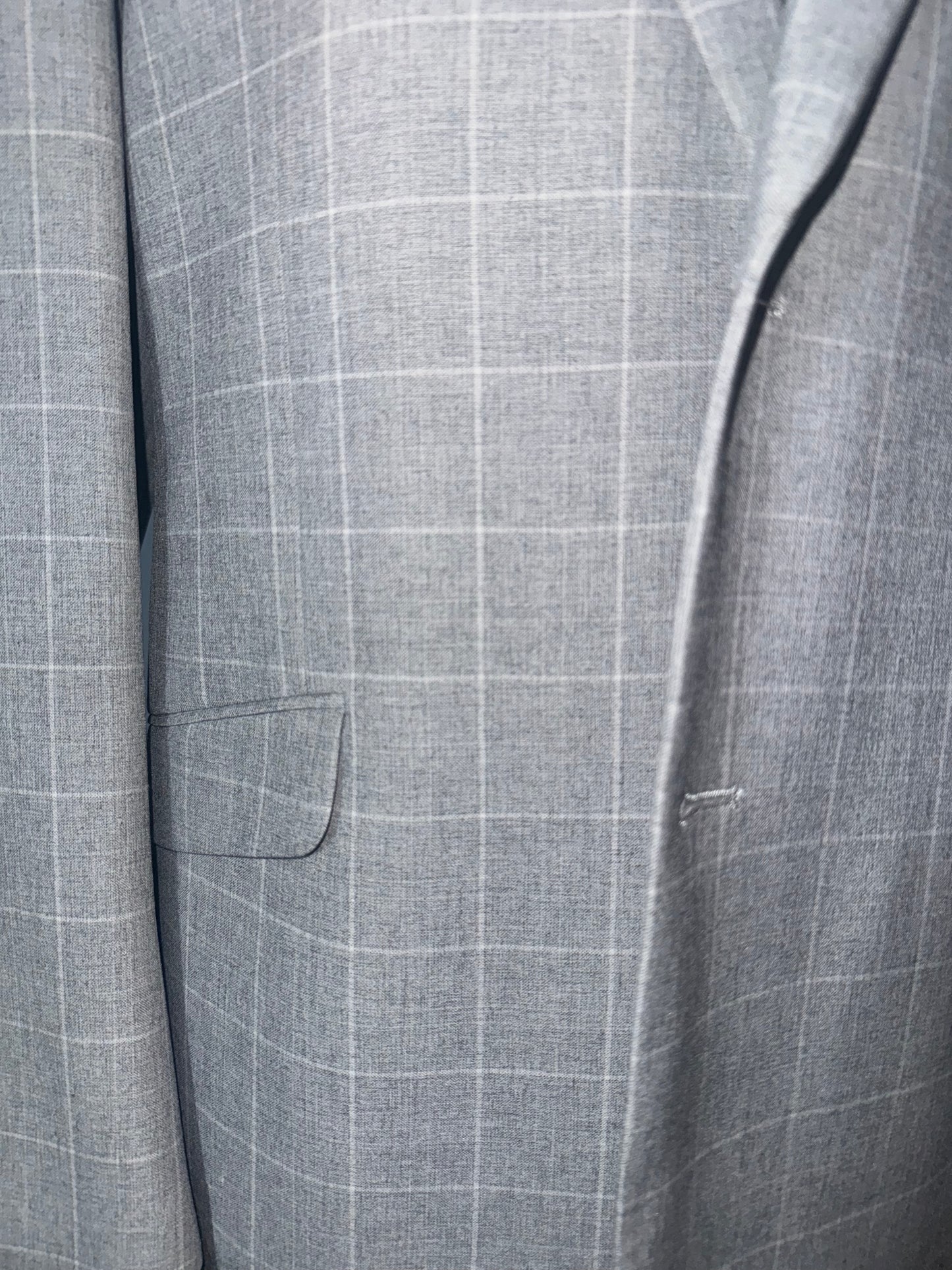 Gray & White Plaid Sport Coat