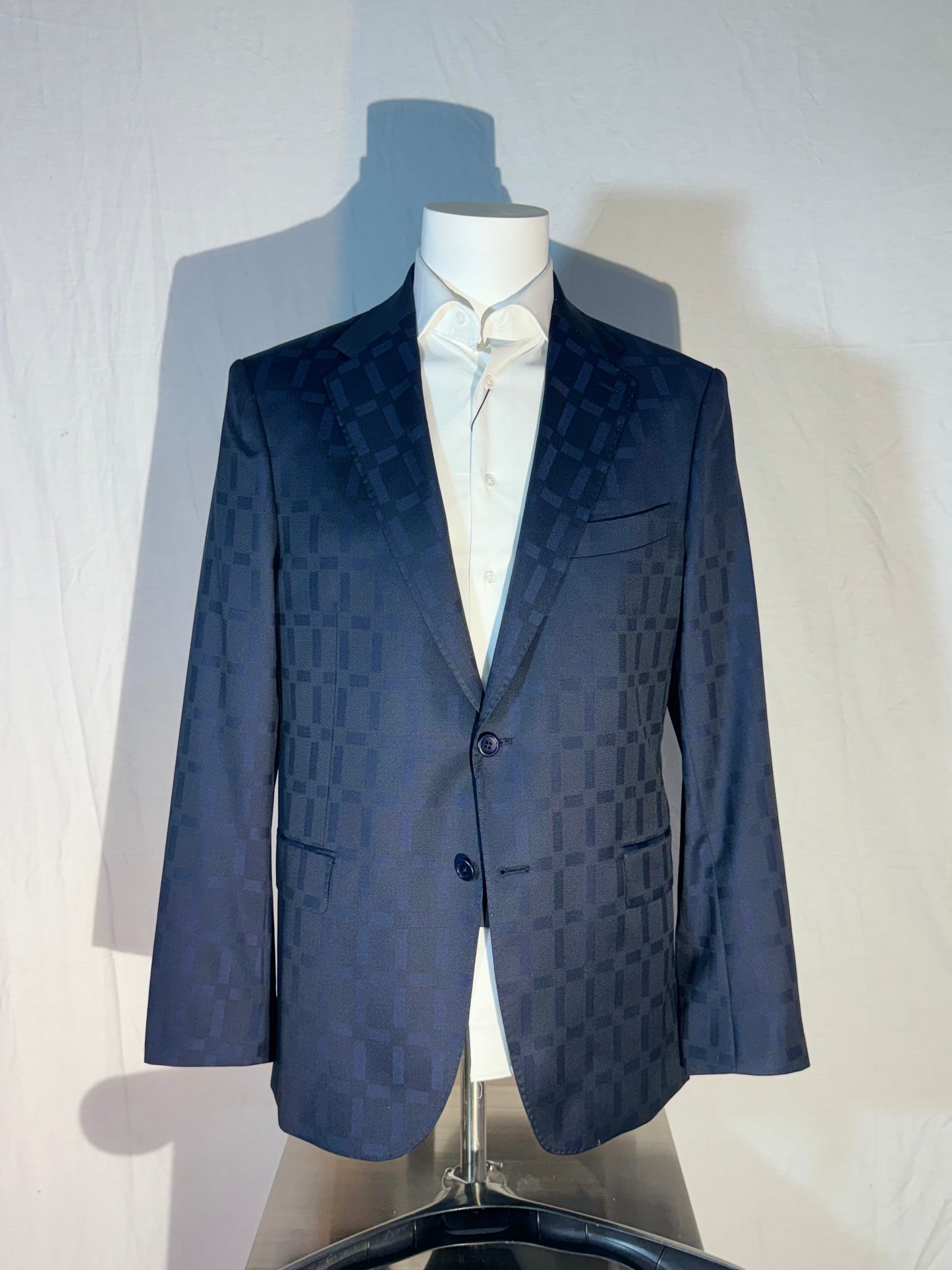 Navy Block 100% Wool 2-Piece Suit