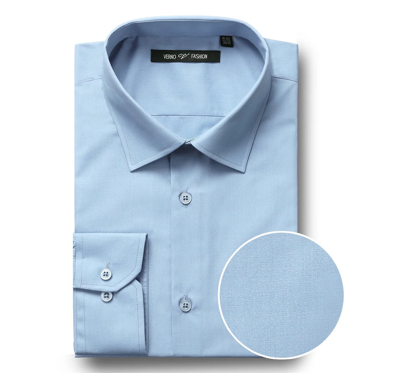 Spread Collar Dress Shirt Sky Blue