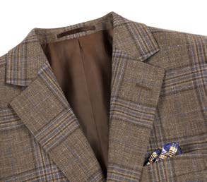 Slim Fit Sport Coat Brown Plaid S/S 2025 | 565-18