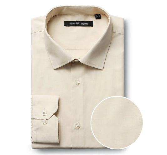 Spread Collar Dress Shirt Taupe