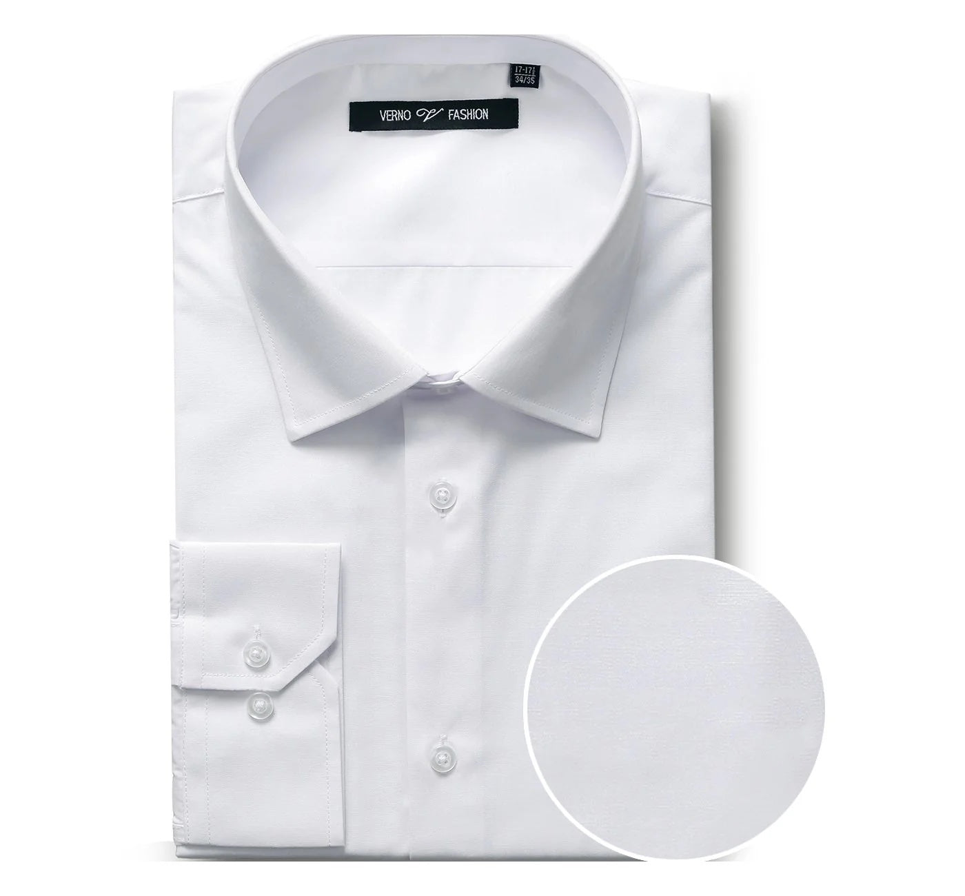 Spread Collar Dress Shirt White